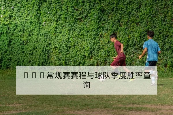NBA常规赛赛程与球队季度胜率查询